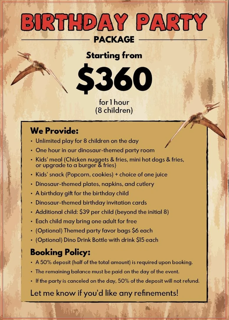 Birthday Party Package